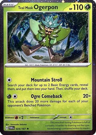 Miscellaneous Cards & Products Teal Mask Ogerpon (Cosmos Holo) #024