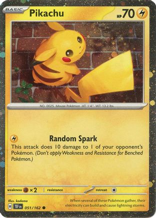 Miscellaneous Cards & Products Pikachu - 051/162 (Cosmo Holo) #051