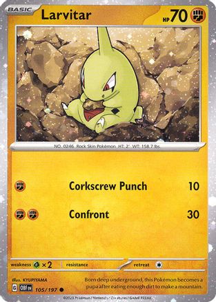 Miscellaneous Cards & Products Larvitar - 105/197 (Cosmos Holo) #105