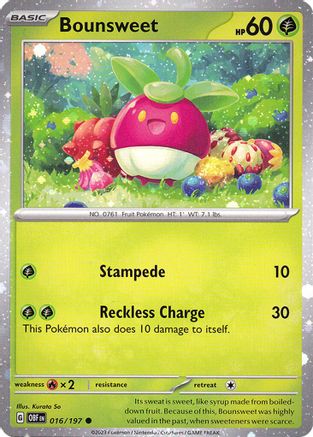 Miscellaneous Cards & Products Bounsweet - 016/197 (Cosmos Holo) #016