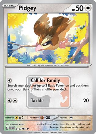League & Championship Cards Pidgey - 016/165 (League Promo) #016