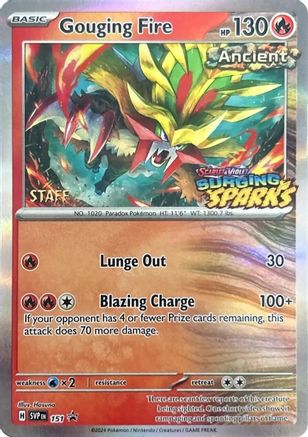 SV: Scarlet & Violet Promo Cards Gouging Fire - 151 (Staff) #151