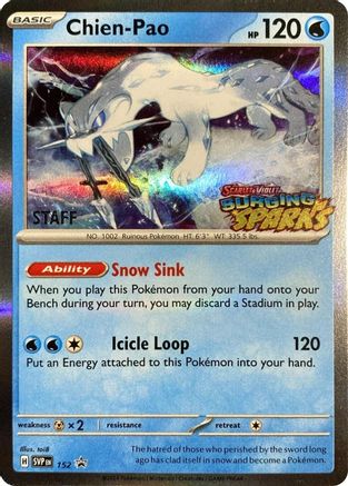 SV: Scarlet & Violet Promo Cards Chien-Pao - 152 (Staff) #152