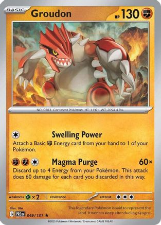 SV: Prismatic Evolutions Groudon #049