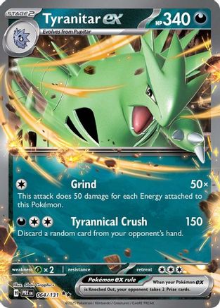 SV: Prismatic Evolutions Tyranitar ex #064