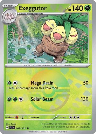SV: Prismatic Evolutions Exeggutor (Poke Ball Pattern) #002