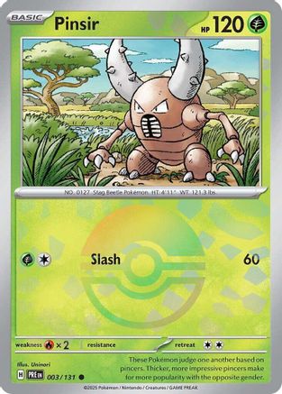 SV: Prismatic Evolutions Pinsir (Poke Ball Pattern) #003