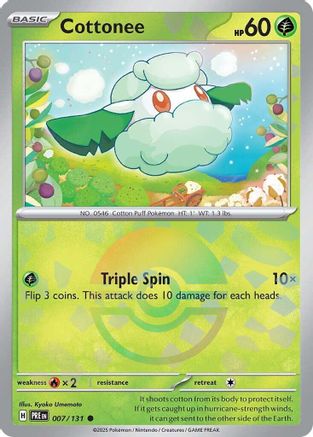 SV: Prismatic Evolutions Cottonee (Poke Ball Pattern) #007