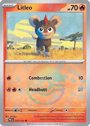 SV: Prismatic Evolutions Litleo (Poke Ball Pattern) #015