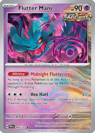 SV: Prismatic Evolutions Flutter Mane (Poke Ball Pattern) #043