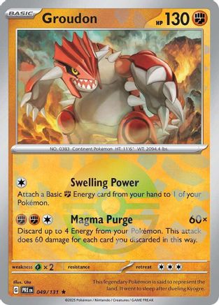 SV: Prismatic Evolutions Groudon (Poke Ball Pattern) #049