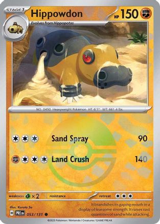 SV: Prismatic Evolutions Hippowdon (Poke Ball Pattern) #053