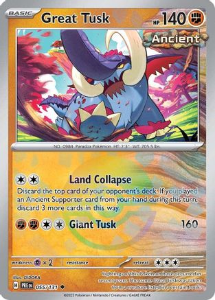 SV: Prismatic Evolutions Great Tusk (Poke Ball Pattern) #055