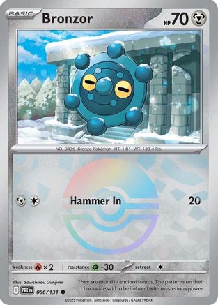 SV: Prismatic Evolutions Bronzor (Poke Ball Pattern) #066