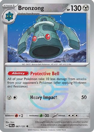 SV: Prismatic Evolutions Bronzong (Poke Ball Pattern) #067