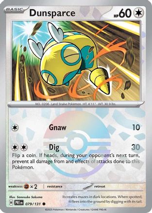 SV: Prismatic Evolutions Dunsparce (Poke Ball Pattern) #079