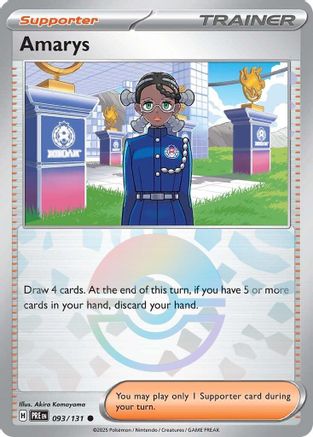 SV: Prismatic Evolutions Amarys - 093/131 (Poke Ball Pattern) #093