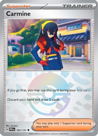 SV: Prismatic Evolutions Carmine (Poke Ball Pattern) #103