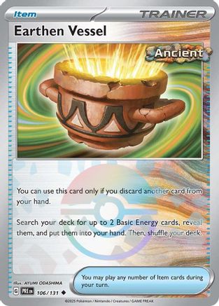 SV: Prismatic Evolutions Earthen Vessel (Poke Ball Pattern) #106