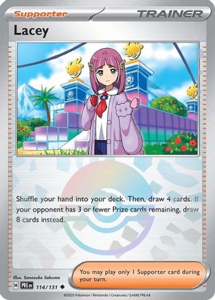 SV: Prismatic Evolutions Lacey - 114/131 (Poke Ball Pattern) #114