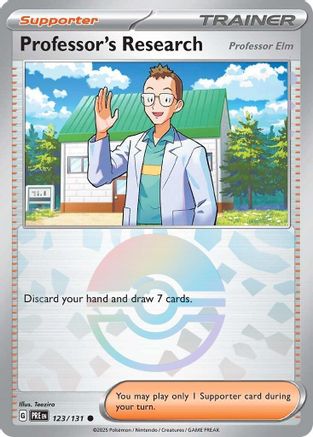 SV: Prismatic Evolutions Professor's Research [Professor Elm] (Poke Ball Pattern) #123