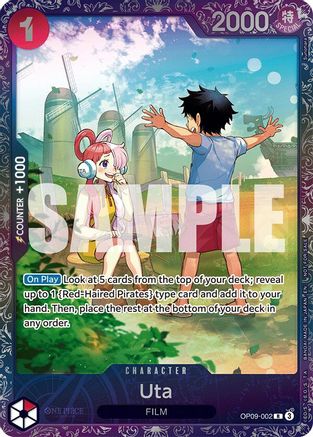 Uta (Treasure Cup 2025), One Piece Promotion Cards #OP09-002, Rare