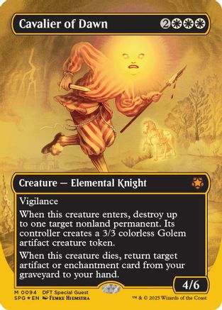 Cavalier of Dawn (Borderless) (First-Place Foil)