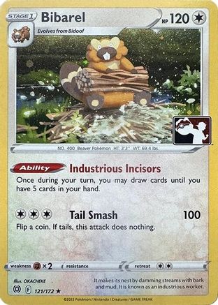 Prize Pack Series Cards Bibarel (Cosmos Holo) #121