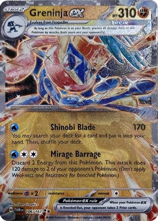 Miscellaneous Cards & Products Greninja ex (GameStop Metal Card) #106