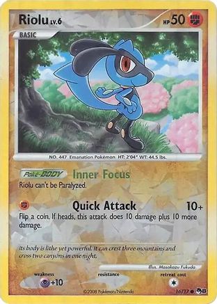 Miscellaneous Cards & Products Riolu (Cracked Ice Holo) #016