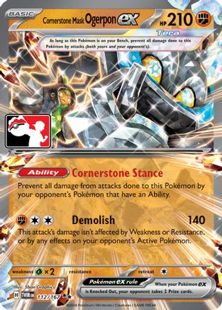 Prize Pack Series Cards Cornerstone Mask Ogerpon ex #112