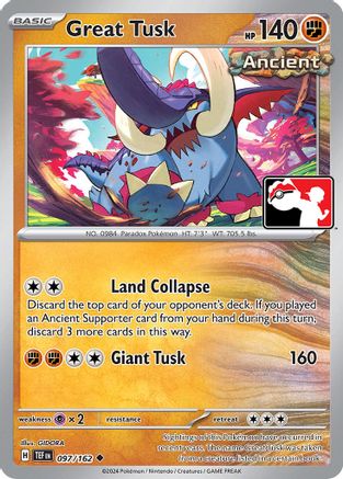 Prize Pack Series Cards Great Tusk #097