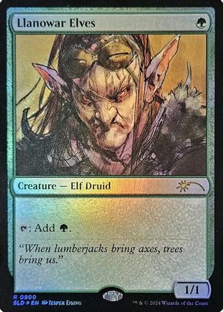 Llanowar Elves (0800) (Rainbow Foil)