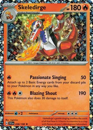 Miscellaneous Cards & Products Skeledirge - 038/198 (Sparkle Holo) #038