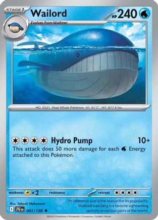 SV09: Journey Together Wailord #041