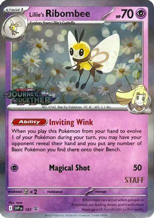 SV: Scarlet & Violet Promo Cards Lillie's Ribombee - 183 (Prerelease) [Staff] #183