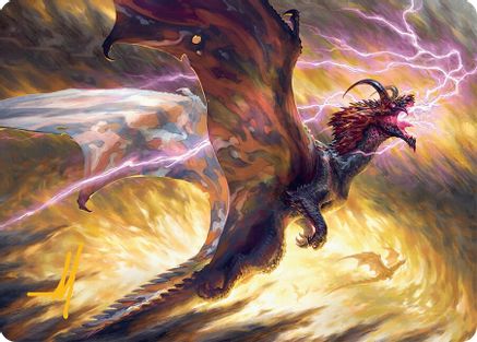 Stormscale Scion Art Card (17/54) (Gold-Stamped Signature)