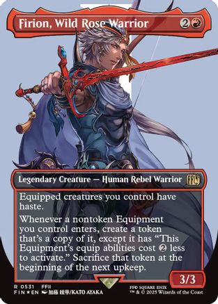 Firion, Wild Rose Warrior (Borderless) (Surge Foil)