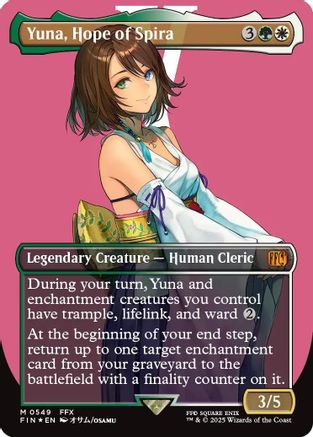 FINAL FANTASY Yuna, Hope of Spira (Borderless) (Surge Foil) #549