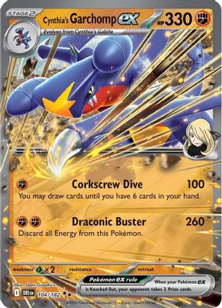 SV10: Destined Rivals Cynthia's Garchomp ex #104
