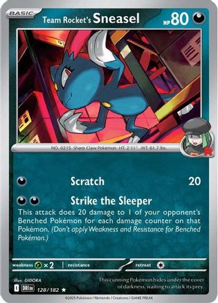 SV10: Destined Rivals Team Rocket's Sneasel #128