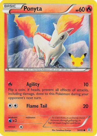 Miscellaneous Cards & Products Ponyta (UK Exclusive Promo) #014