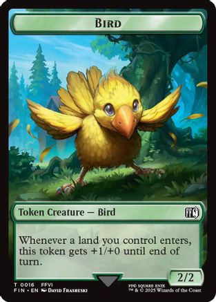 FINAL FANTASY Bird (0016) // Wizard (0014) Double-Sided Token #16