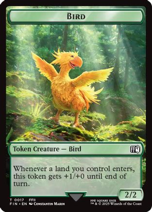 FINAL FANTASY Bird (0017) // Wizard (0015) Double-Sided Token #17