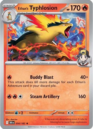 Deck Exclusives Ethan's Typhlosion - 034/182 (Non-holo) #034