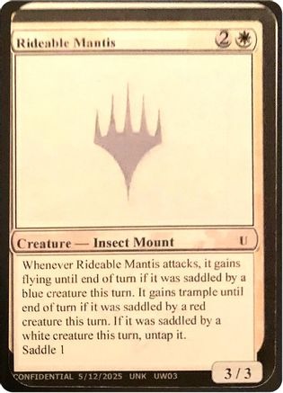 Rideable Mantis