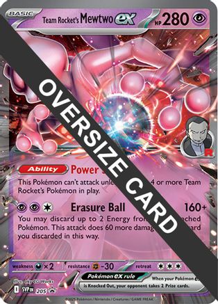 Jumbo Cards Team Rocket's Mewtwo ex #205