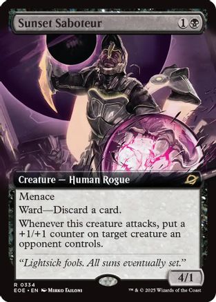 Edge of Eternities Sunset Saboteur (Extended Art) #334