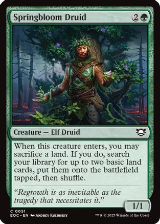 Commander: Edge of Eternities Springbloom Druid #51