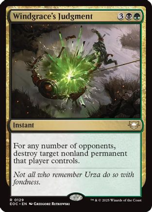 Commander: Edge of Eternities Windgrace's Judgment #129